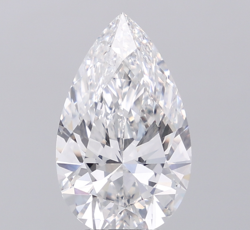 4.07 Ct F VVS1 Pear Lab Grown Diamond